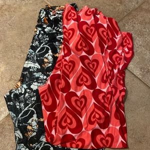 Womens Leggings Set of 2 - Stretchy Can Fit Sizes 14-22